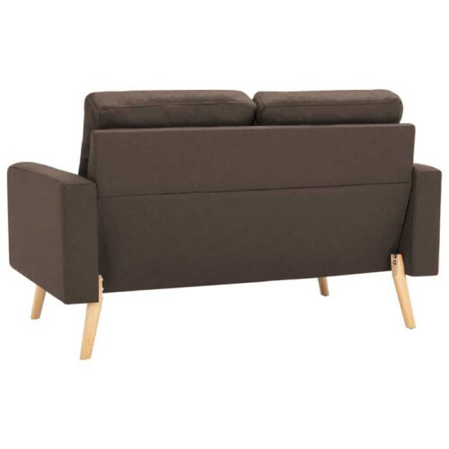 Conjunto de sofás de 2 peças tecido marrom 02_0020184 1
