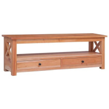 Meuble TV - MA - Vintage - Bois d'acajou massif - 2 tiroirs - 115 x 30 x 40 cm