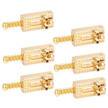 6 Stück goldene Gitarrensattel mit Rollbrücke, verstellbar, langlebig