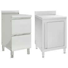 Set aus 2 gewerblichen Küchenschränken 96 cm Edelstahl 02_0000005