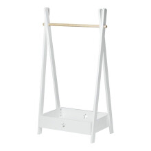 Garde-robe pour enfant avec compartiment de rangement 126 x 73 x 43 cm blanc 03_0008154