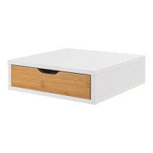 Büroorganisator MDF 9 x 30 x 31 cm weiß Bambuslook 03_0006353