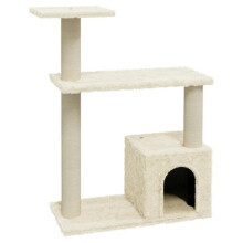 Kattenboom meubeltoren klimspeelgoed krabpantser met sisal krabbers 70 cm crème 02_0022519