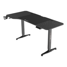 Escrivaninha - Preta - Elétrica - Altura ajustável 73-118 cm - Formato em L - Motor silencioso