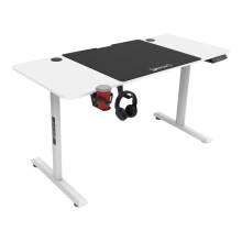 Escrivaninha - Branca - Ajustável em Altura - 140x60 cm - Motor Silencioso - Função Memória