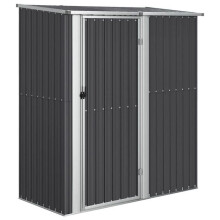 Cobertizo de jardín - ROBUSTO - 180,5 x 97 x 209,5 cm - Acero galvanizado - Puerta con cerradura - Antracita