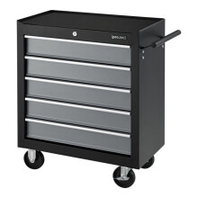 Chariot d'atelier pour outils à 5 tiroirs 69 x 33 x 77,5 cm noir argenté