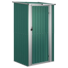 Cobertizo de jardín - HELLOSHOP26 - Cabaña - Acero galvanizado - Puerta con cerradura - 118,5 x 97 x 209,5 cm