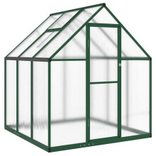Invernadero tienda refugio planta flor verduras con estructura base 169 x 169 x 195 cm aluminio verde 02_0044489