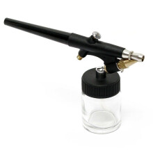 Aérographe professionnel - HELLOSHOP26 - 16_0000792 - Buse 0,8mm - Régulation simple - 2 x 20ml
