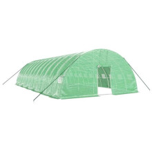 Invernadero carpa refugio planta flor hortaliza con estructura de acero 72 m² 12 x 6 x 2,85 m verde 02_0044624