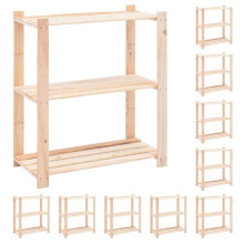 Drie niveaus opbergmeubels planken 10 stuks 80 x 38 x 90 cm Pin 150 kg beige 02_0045722