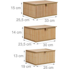 Conjunto de 3 cestos de armazenamento decorativos em bambu natural 13_0002491_3