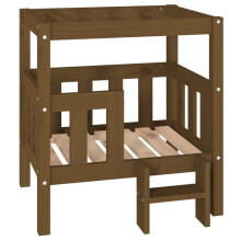 Cama para cão sofá confortável 65,5 x 43 x 70 cm madeira de pinho sólida marrom 02_0042753