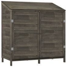 Capanno da giardino - HELLOSHOP26 - 102 x 52 x 112 cm - Legno massello di abete - Colore antracite - Struttura robusta