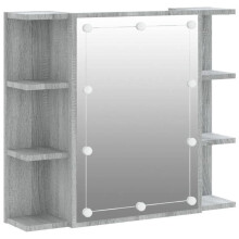 Badkamerkast met spiegel en led 70 x 16,5 x 60 cm