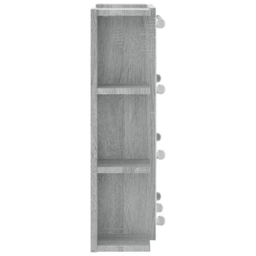 Armadio da bagno mobile con specchio e LED 70 x 16,5 x 60 cm 1