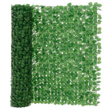 ClĂ´ture avec feuilles brise vue brise vente polyester plastique fil de fer 300 x 150