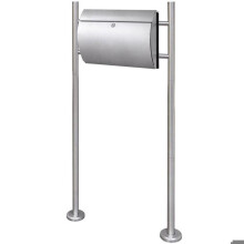 Moderne postbox van roestvrij staal op poten 120 cm 1002005