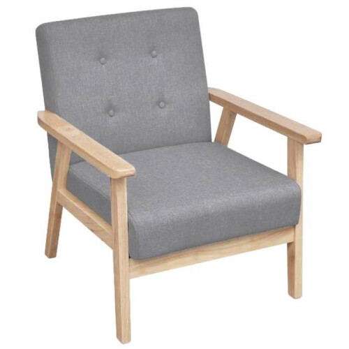 Conjunto de sofás 2 peças tecido cinza claro 02_0020175 1