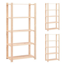 5-laagse opslagkasten 3 stuks 80 x 38 x 170 cm Vuren 250 kg beige 02_0045730