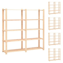 Vijflaags opbergmeubelen rek 5 stuks 170 x 38 x 170 cm Den 500 kg beige 02_0045733