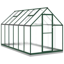 Tenda de estufa para abrigar plantas, flores e legumes com estrutura base 334 x 169 x 202 cm em alumínio verde 02_0044504