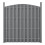 Sichtschutzzaun - WPC - Halbrund - 4 Teile - 185 x 747 cm - Grau 3