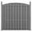 Sichtschutzzaun - WPC - Halbrund - 4 Teile - 185 x 747 cm - Grau 2