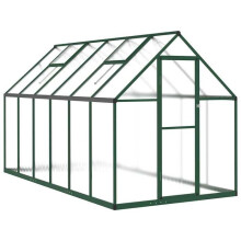 Tenda de estufa para plantas, flores e legumes com estrutura base 334 x 169 x 195 cm em alumínio verde 02_0044502