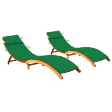 Transat - HELLOSHOP26 - Conjunto de 2 - Madeira de acácia - Plegável - Resistente às intempéries