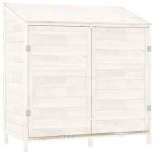 Capannone da giardino 102 x 52 x 112 cm legno di abete solido bianco 02_0044041