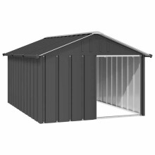 Nicho para cão 116,5 x 153 x 81,5 cm aço galvanizado antracite 02_0043438