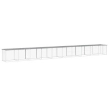 Poulailler enclos cage poules avec toit clair 1003 x 98 x 90 cm acier galvanisé gris 02_0043979