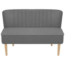 Canapé 117 x 55,5 x 77 cm tecido cinza claro 02_0019481