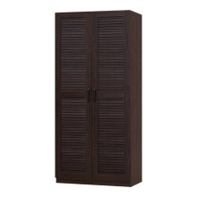 Armário - Moderno - 2 portas - MDF - Efeito noz escura - 176 x 80 x 52 cm