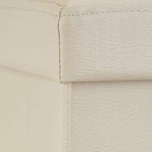 Vouwbare synthetische tabouret opslag pouf 114 cm beige 13_0002807_3