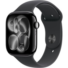 Apple Watch Series 11 GPS 46mm Smartwatch with Jet Black Aluminium Case with Black Sport Band