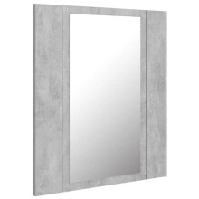 Spiegelschrank mit LED 40 x 12 x 45 cm grau