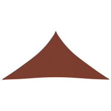 Voile toile d'ombrage - HELLOSHOP26 - Triangulaire - 5 x 7 x 7 m - Résistant aux UV - Terre cuite