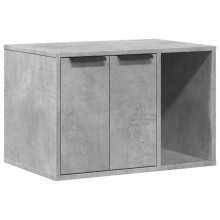 Bakstenen meubel - HELLOSHOP26 - Engineering hout - Betongrijs - Multifunctioneel - 60x40x40 cm