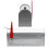 Casella postale design americano argentato con supporto per posta 16_0000332 3