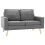 Conjunto de sofás 2 peças tecido cinza claro 02_0020005 1