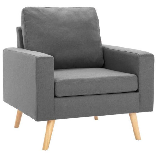 Conjunto de sofás 2 peças tecido cinza claro 02_0020005 2