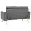 Conjunto de sofás 2 peças tecido cinza claro 02_0020005 2