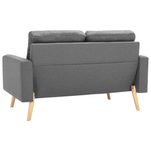Conjunto de sofás 2 peças tecido cinza claro 02_0020005 1