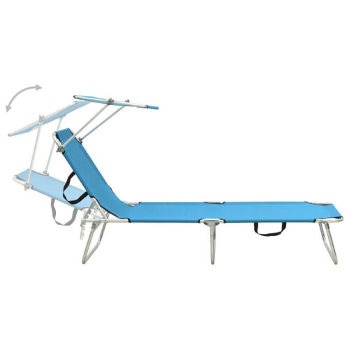 Transat - HELLOSHOP26 - Sillón de playa con toldo - Aluminio - Plegable - Cómodo 2