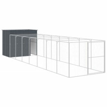 Nicho para cão com pátio 214 x 865 x 181 cm antracite 02_0043487