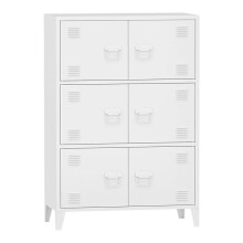 Armário de escritório - Indus - Metálico - 6 portas - 3 prateleiras - 113 x 80 x 40 cm
