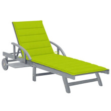 Transat - Acacia - Tumbona - Ajustable - Con Cojín - Mesa Deslizante